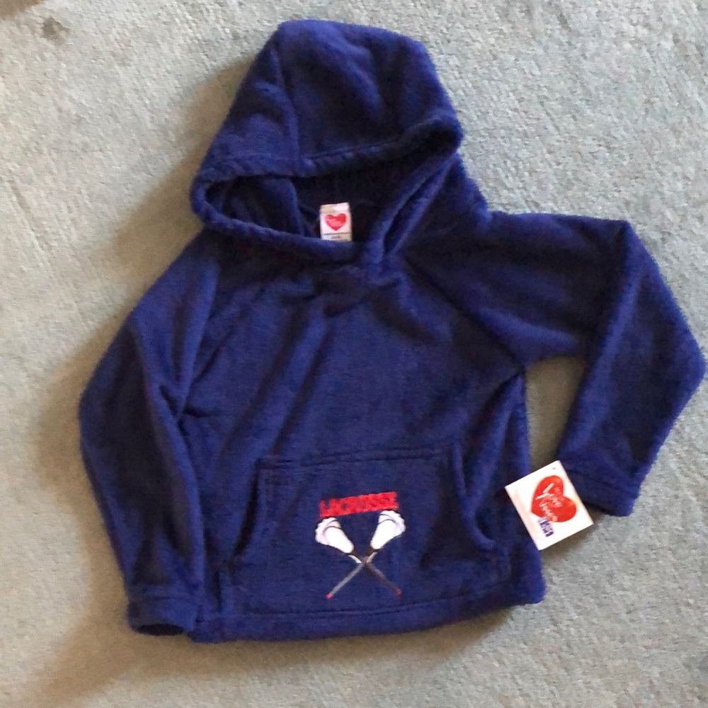 New/with tags boys hooded fleece Lacrosse pullover